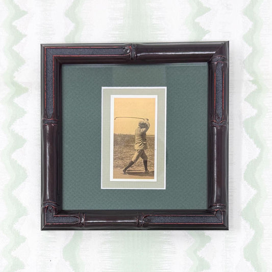 Framed Vintage Golf Cigarette Card, c. 1988
