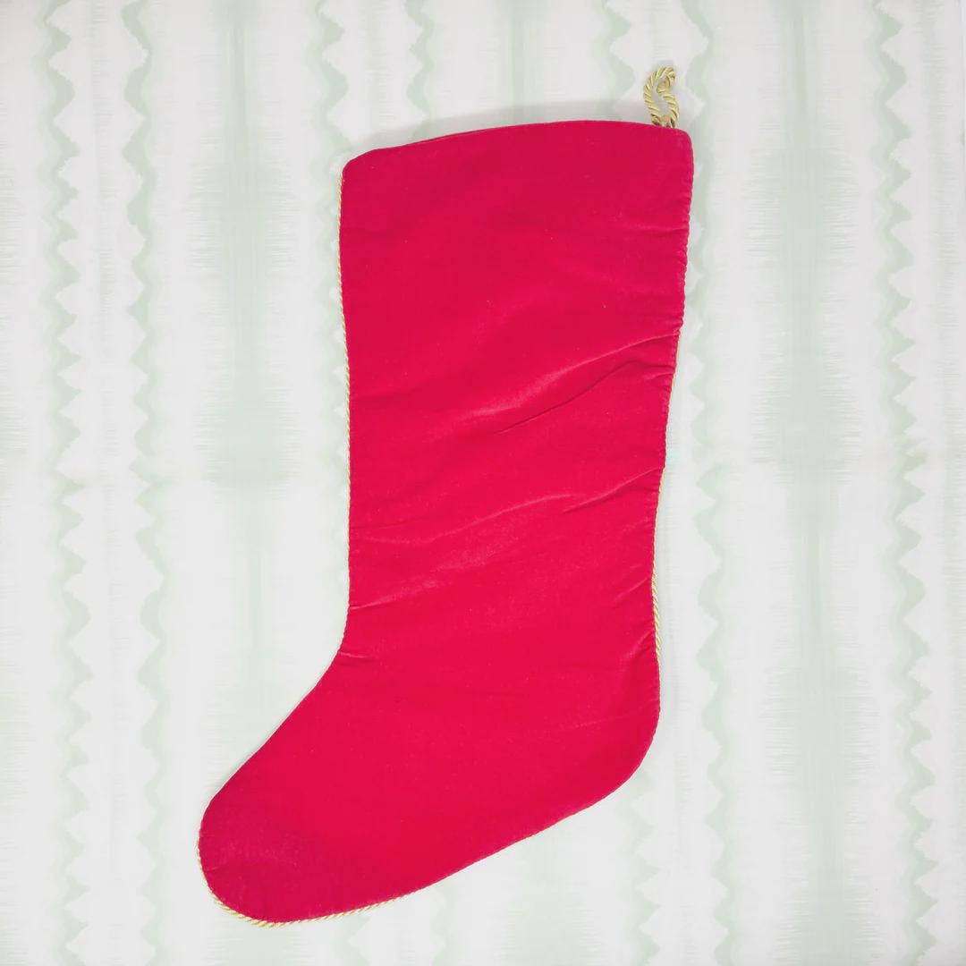 Vintage Christmas Needlepoint Stocking, Lighthouse