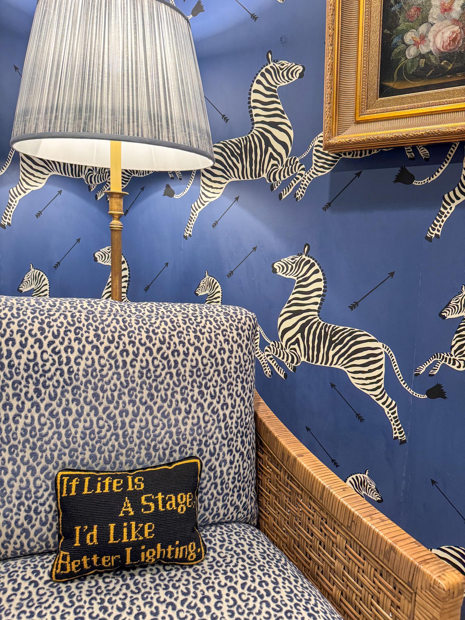 Vintage Needlepoint Pillow, If Life Is A Stage I'd Like Better Lighting