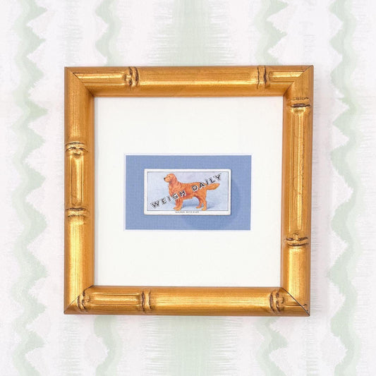Framed Vintage Dog Cigarette Card, Golden Retriever