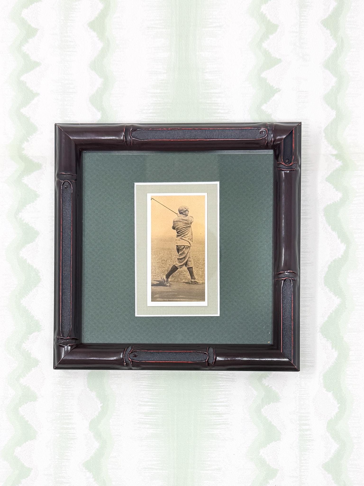 Framed Vintage Golf Cigarette Card, c. 1988