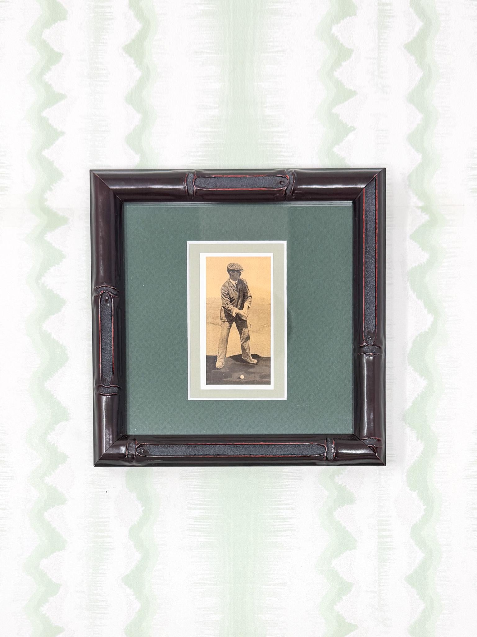 Framed Vintage Golf Cigarette Card, c. 1988