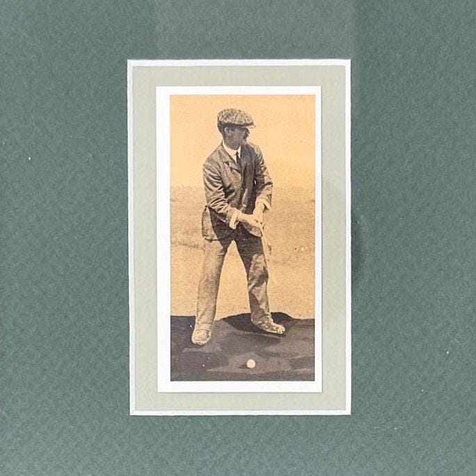 Framed Vintage Golf Cigarette Card, c. 1988