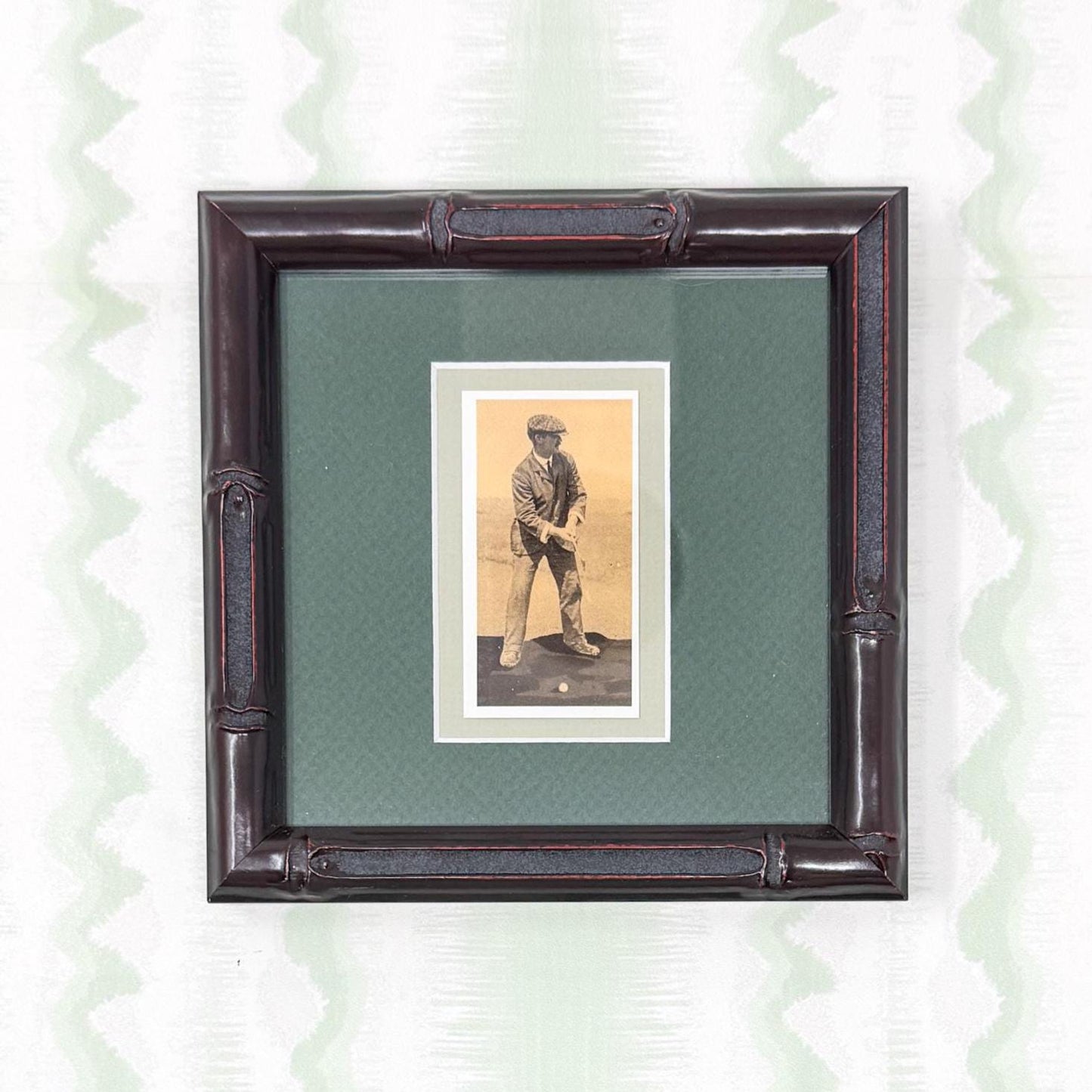 Framed Vintage Golf Cigarette Card, c. 1988