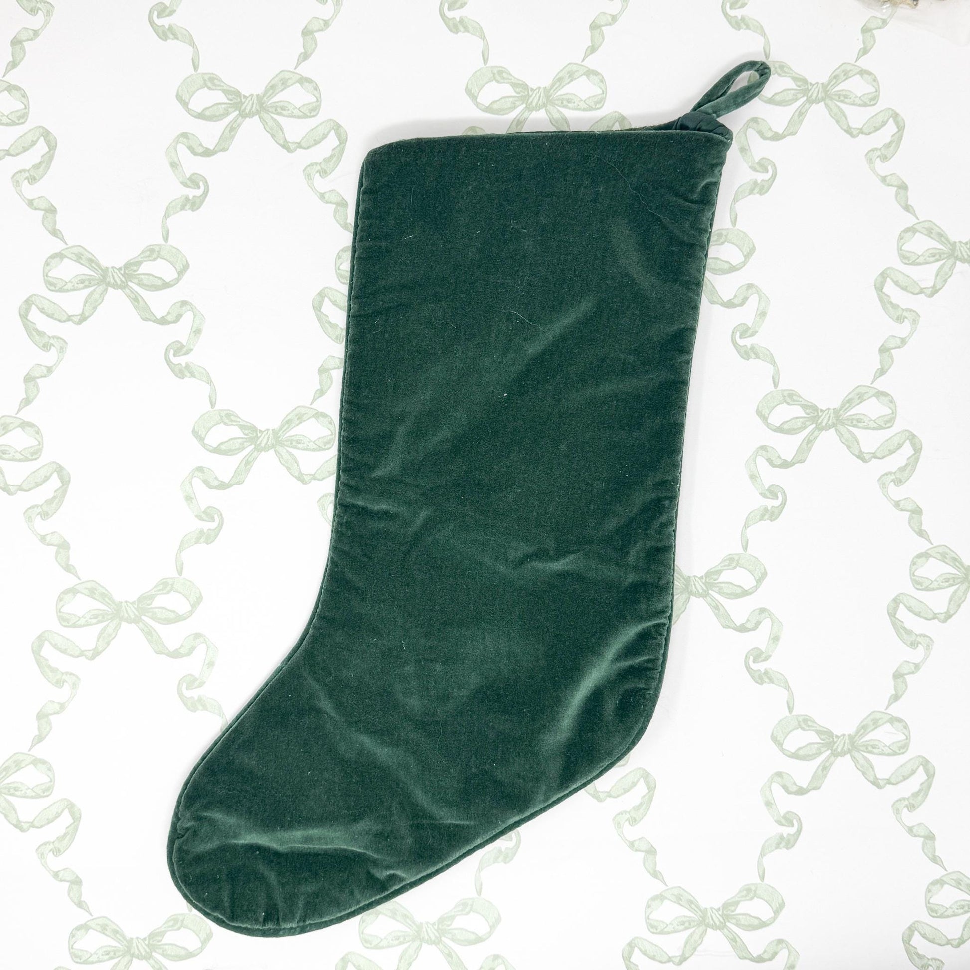 Vintage Needlepoint Dog Christmas Stocking, Corgi