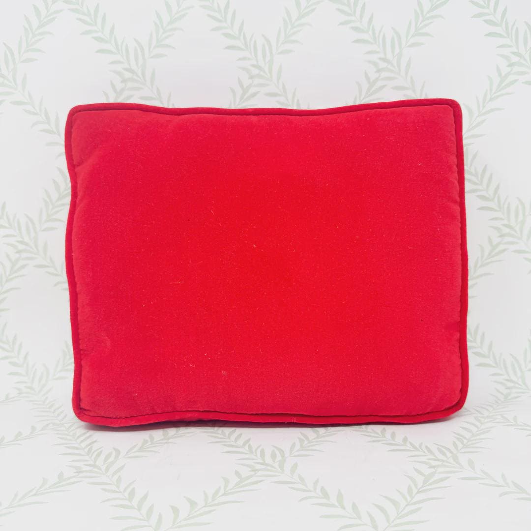 Vintage Handmade Christmas Needlepoint Pillow, Merry Christmas