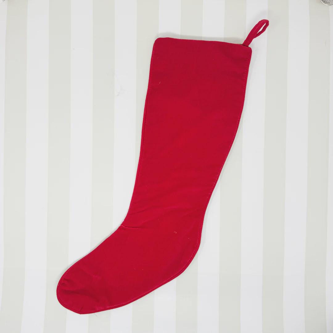 Vintage Needlepoint Christmas Stocking, Santa Golf Putting