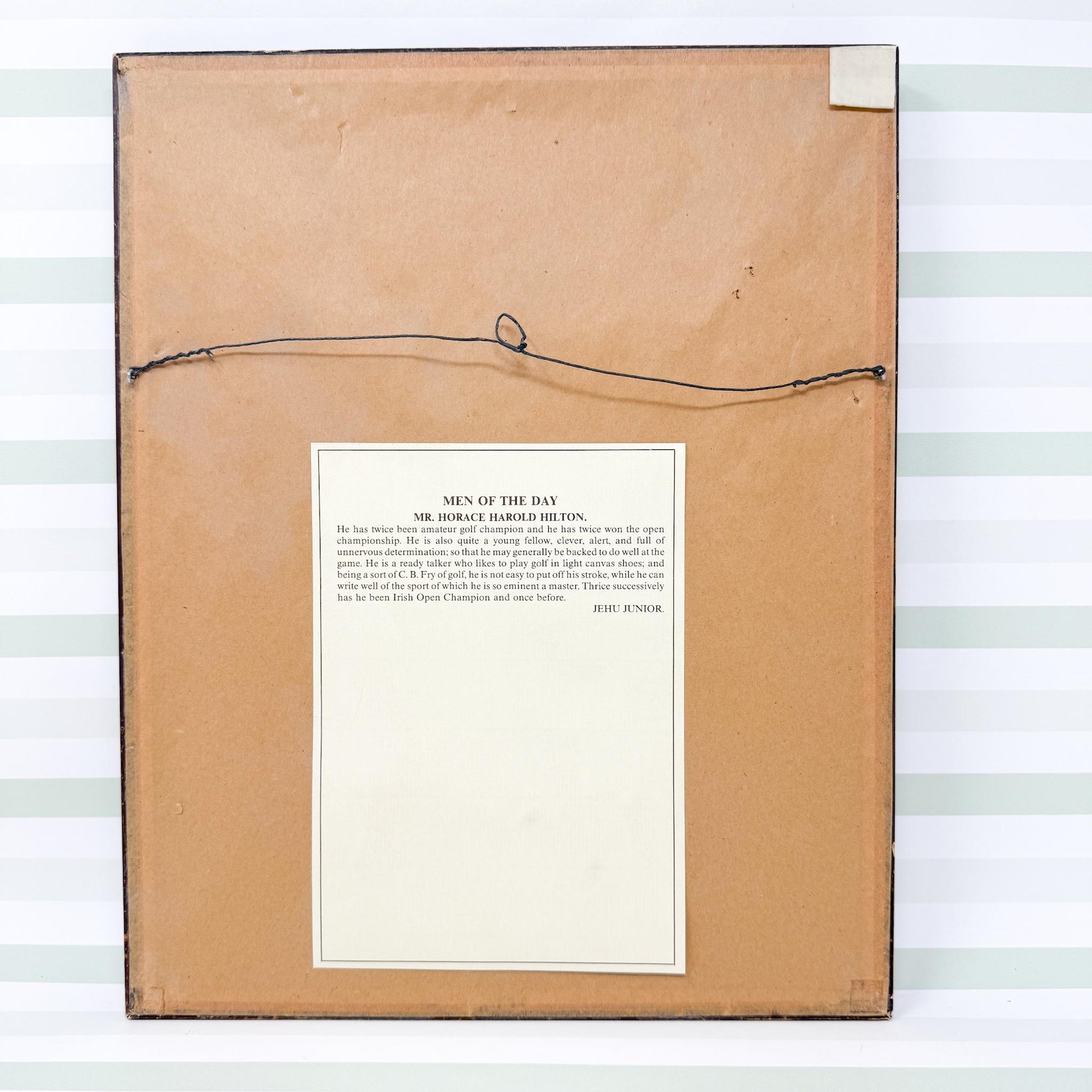 Framed Vintage Vanity Fair Golf Lithograph, Hoylake