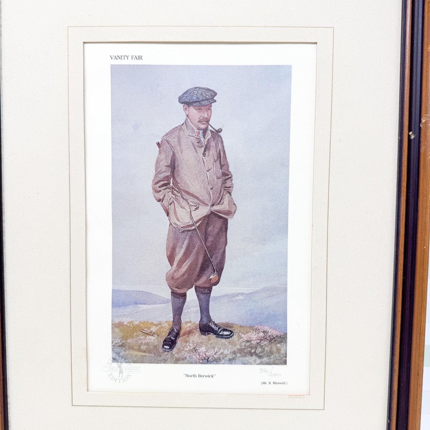 Framed Vintage Vanity Fair Golf Lithograph, North Berwick
