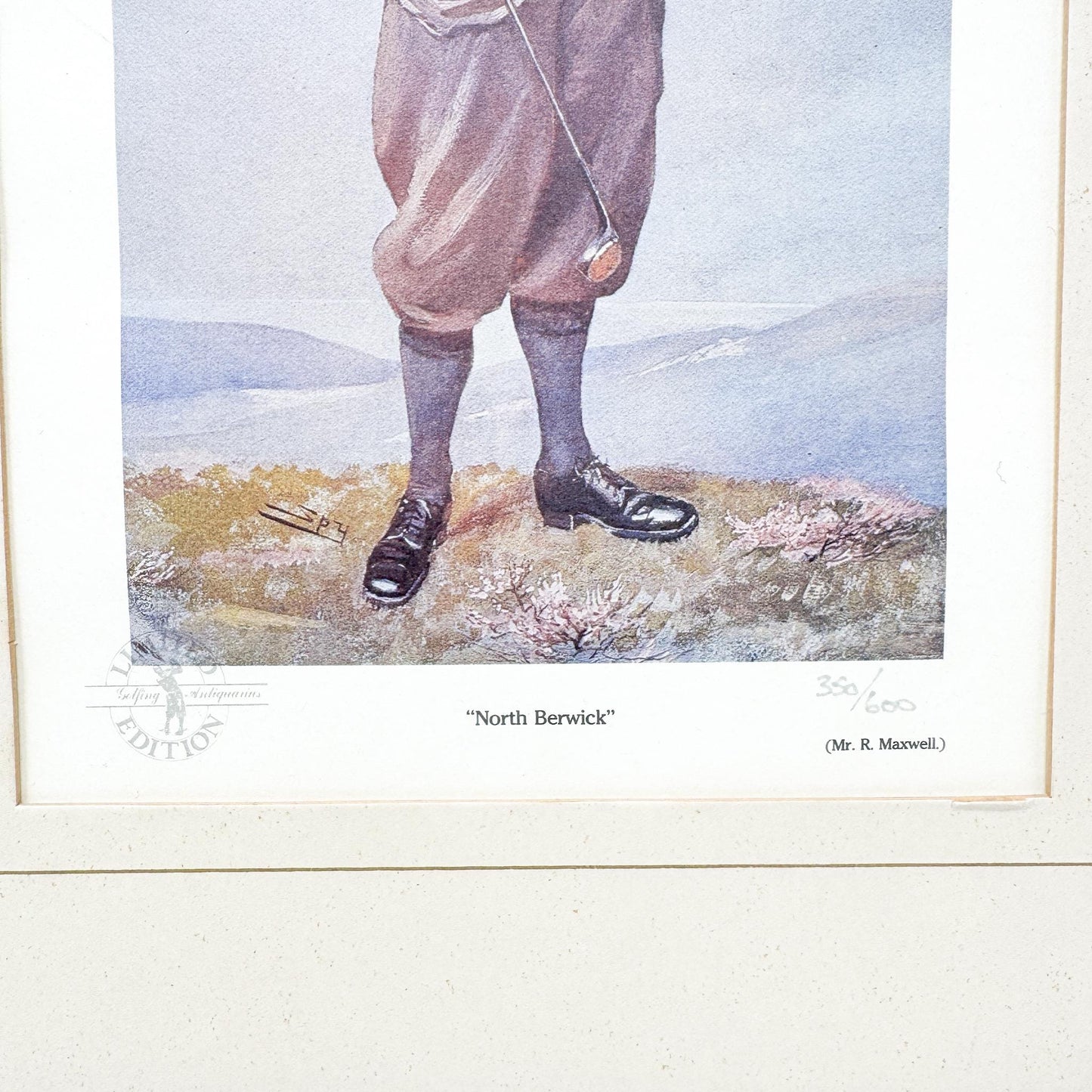 Framed Vintage Vanity Fair Golf Lithograph, North Berwick