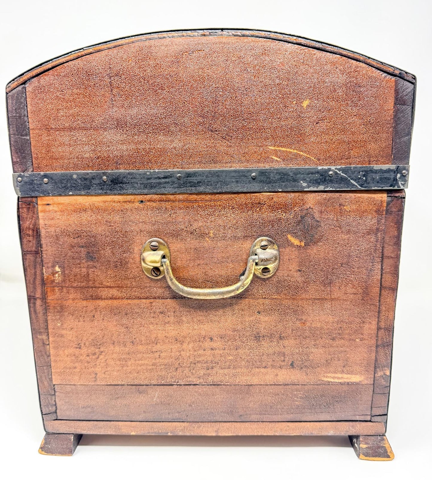 Antique Wood Chest with Chintz Lining