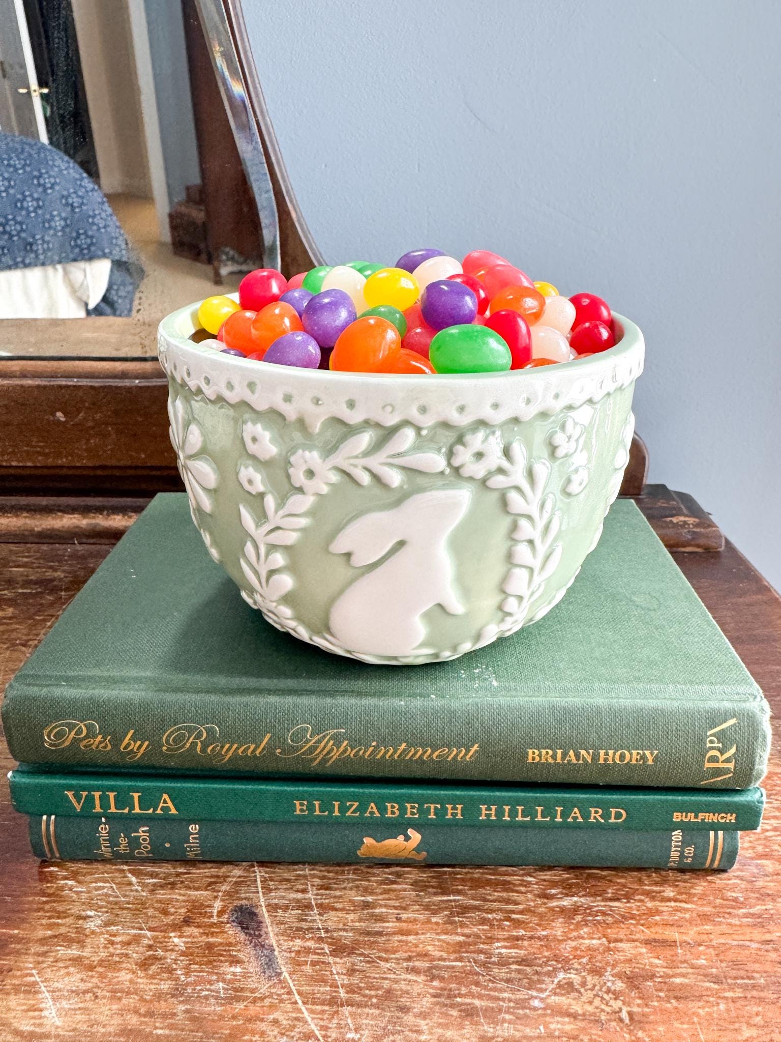 Green Easter Bunny Tidbit Bowl