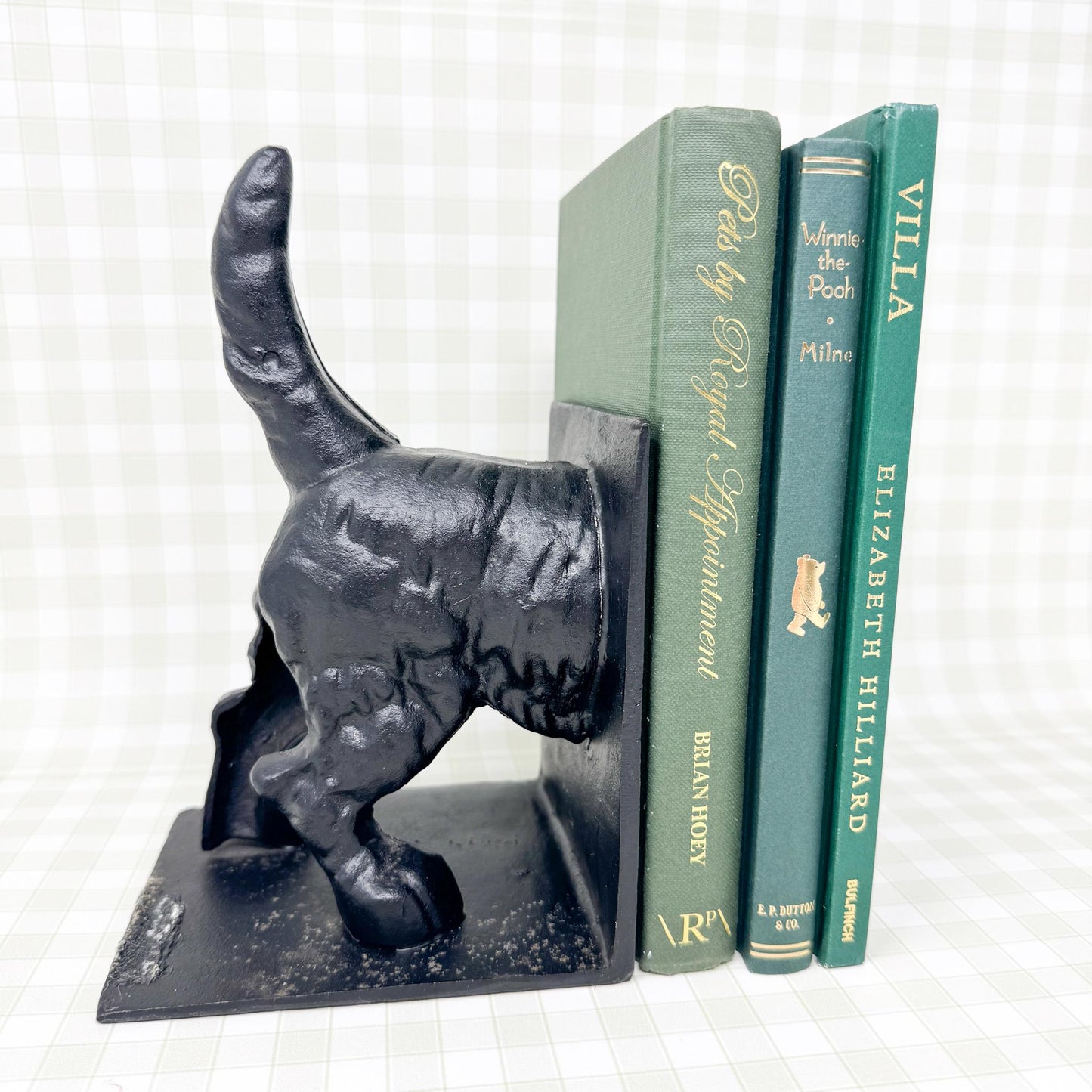 Vintage Cast Iron Dog Bookend