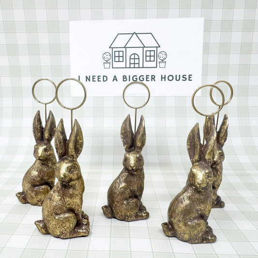 Gold Easter Bunny Place Card/Photo Holders