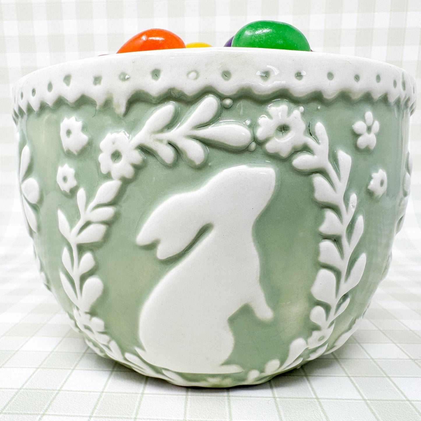 Green Easter Bunny Tidbit Bowl