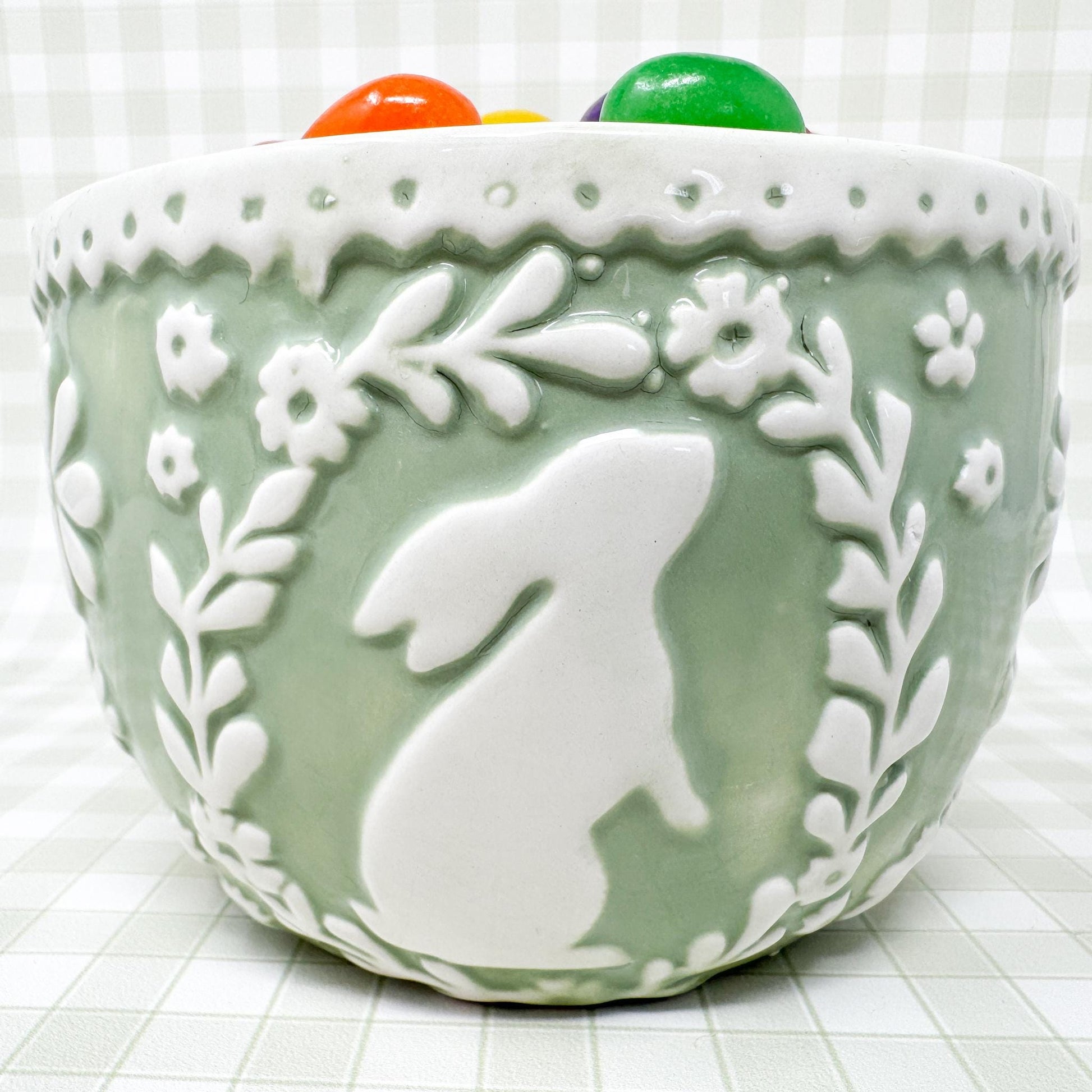 Green Easter Bunny Tidbit Bowl