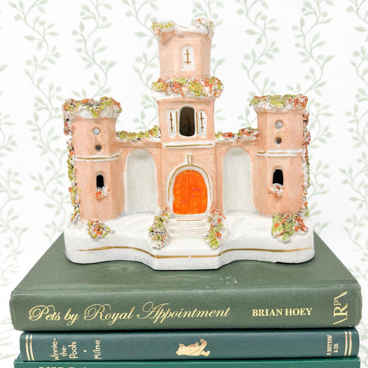 Antique Staffordshire Castle Spill Vase