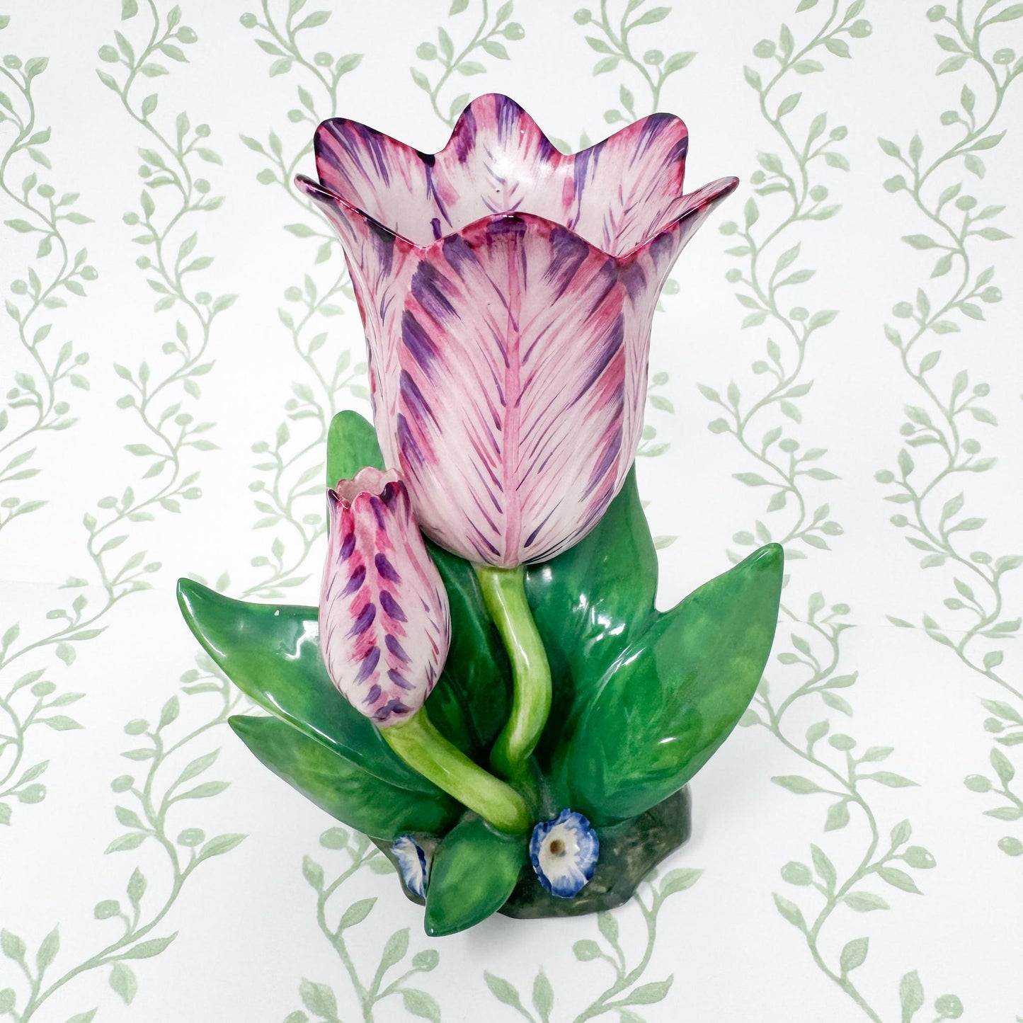 Vintage Mottahedeh Tulip Vase, Purple