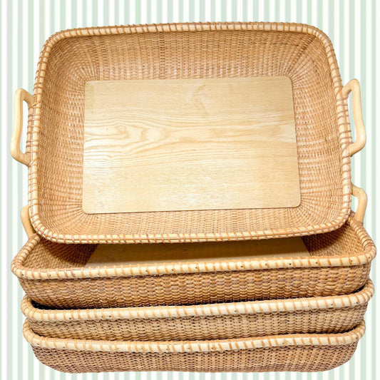 Vintage Nantucket Basket Serving Tray