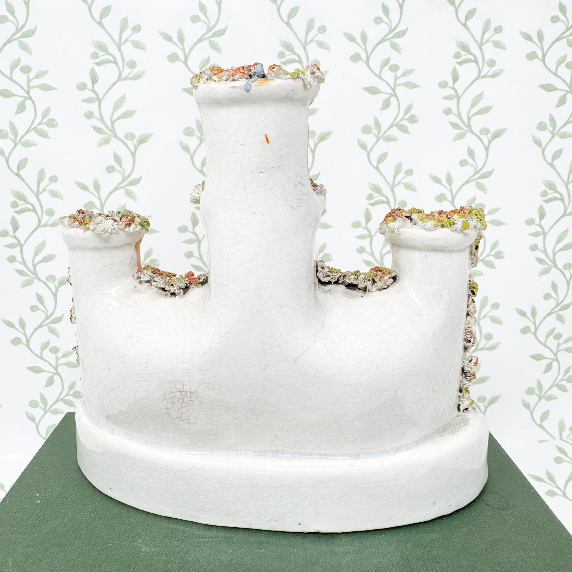 Antique Staffordshire Castle Spill Vase
