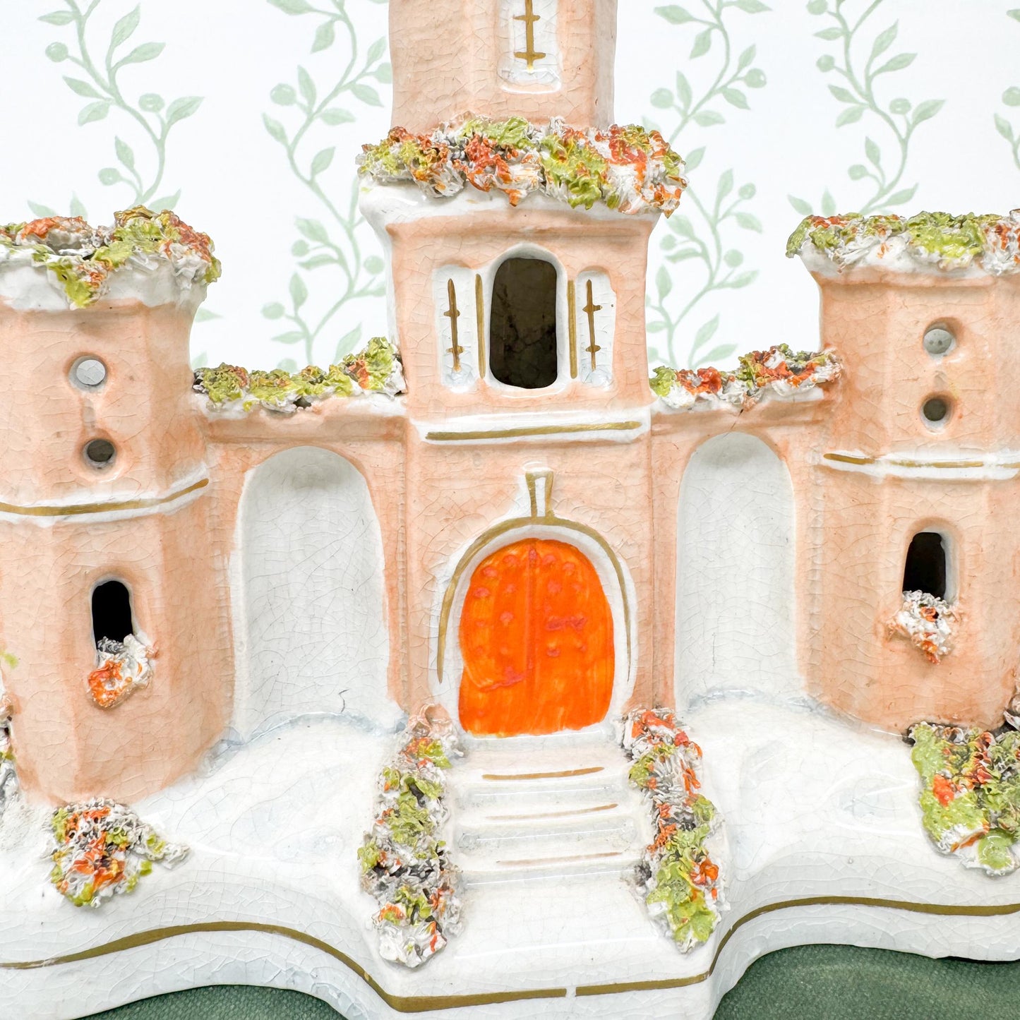 Antique Staffordshire Castle Spill Vase