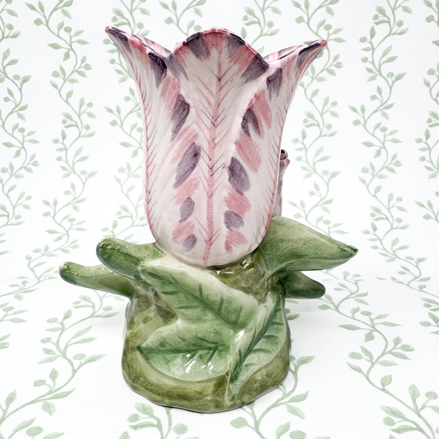 Vintage Fitz and Floyd Tulip Vase, Purple