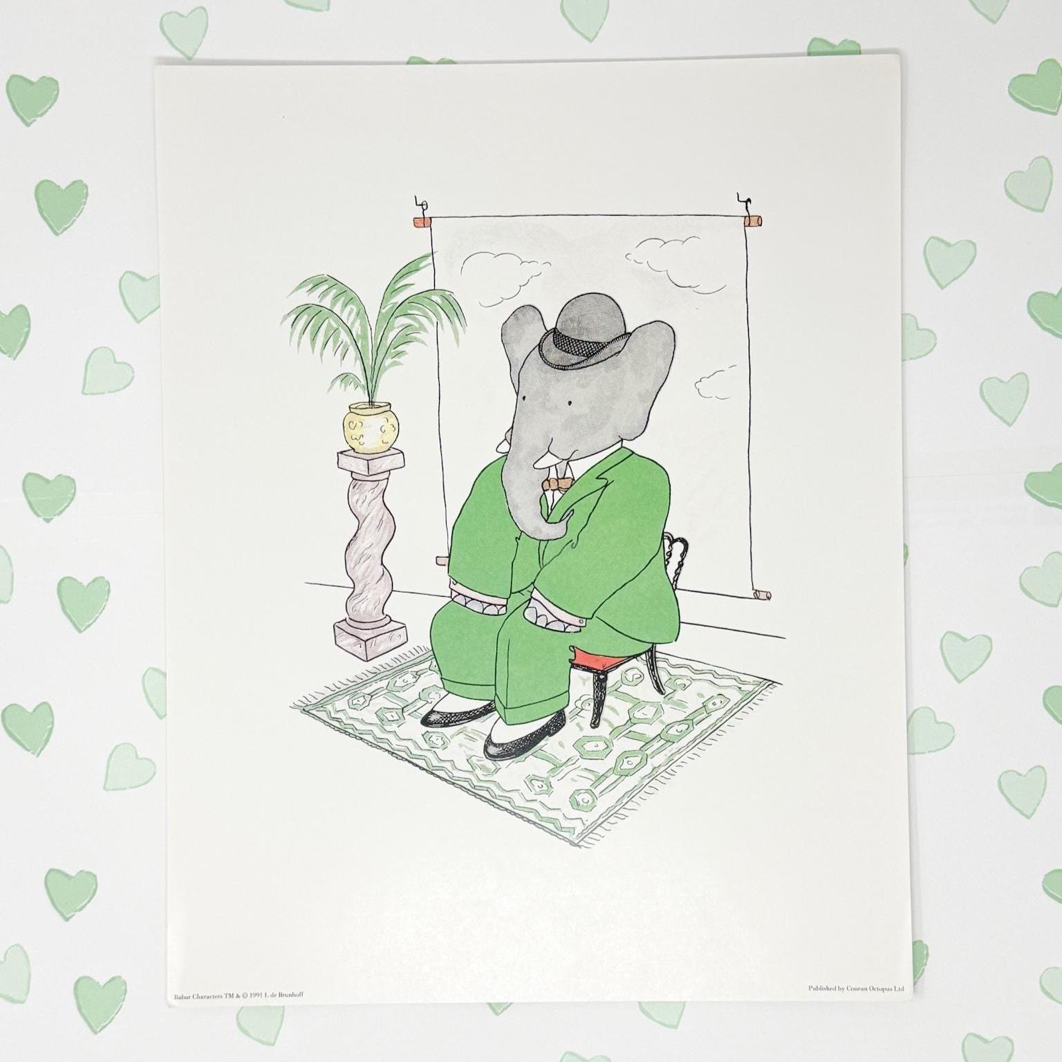 Vintage Babar the Elephant Prints, 11x14", Portrait Sitting