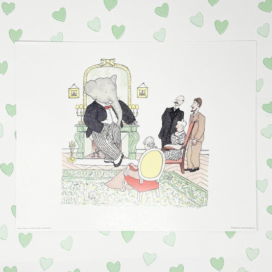 Vintage Babar the Elephant Prints, 11x14", Sitting Room