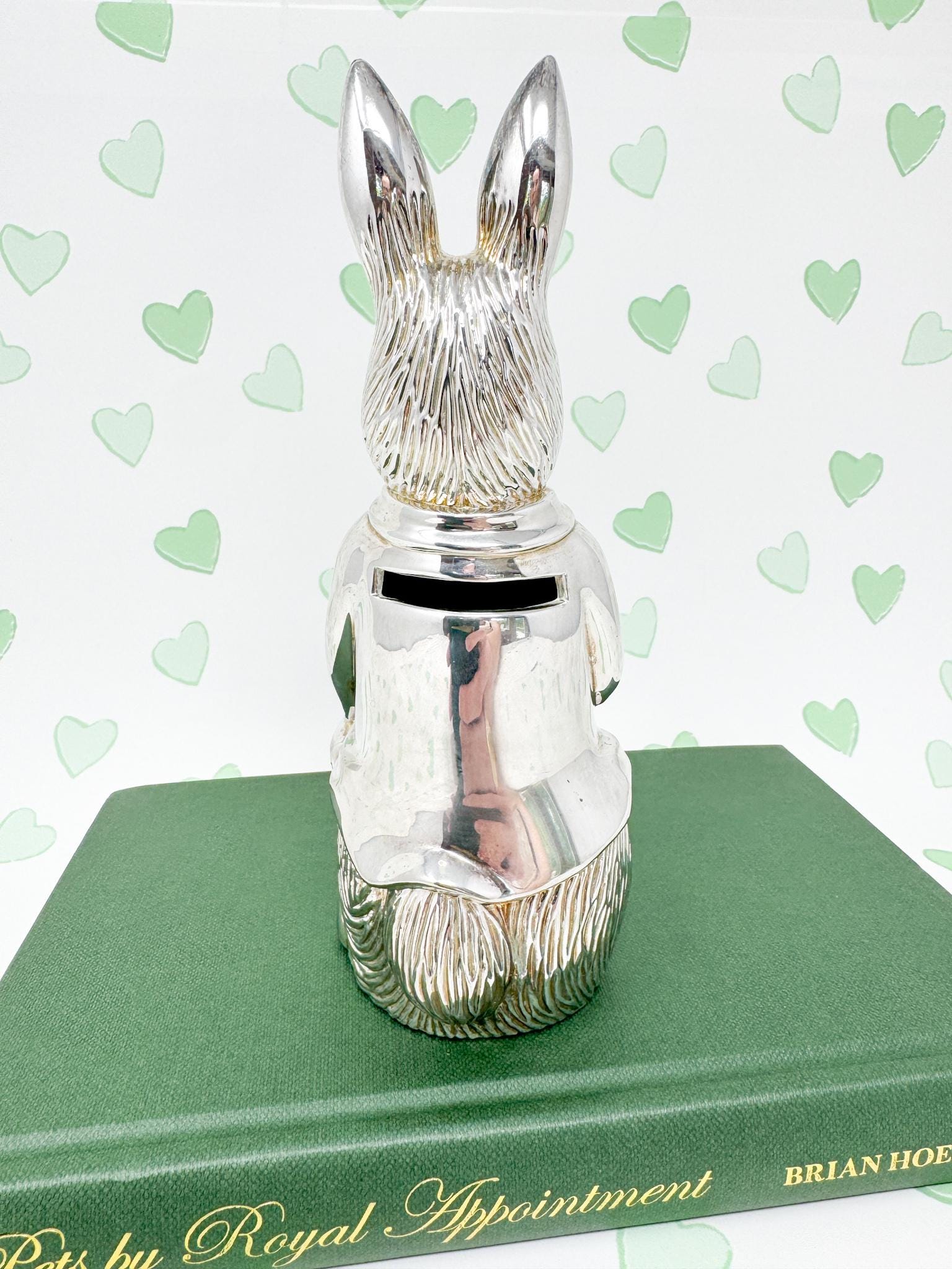 Vintage Godinger Peter Rabbit Silver Piggy Bank