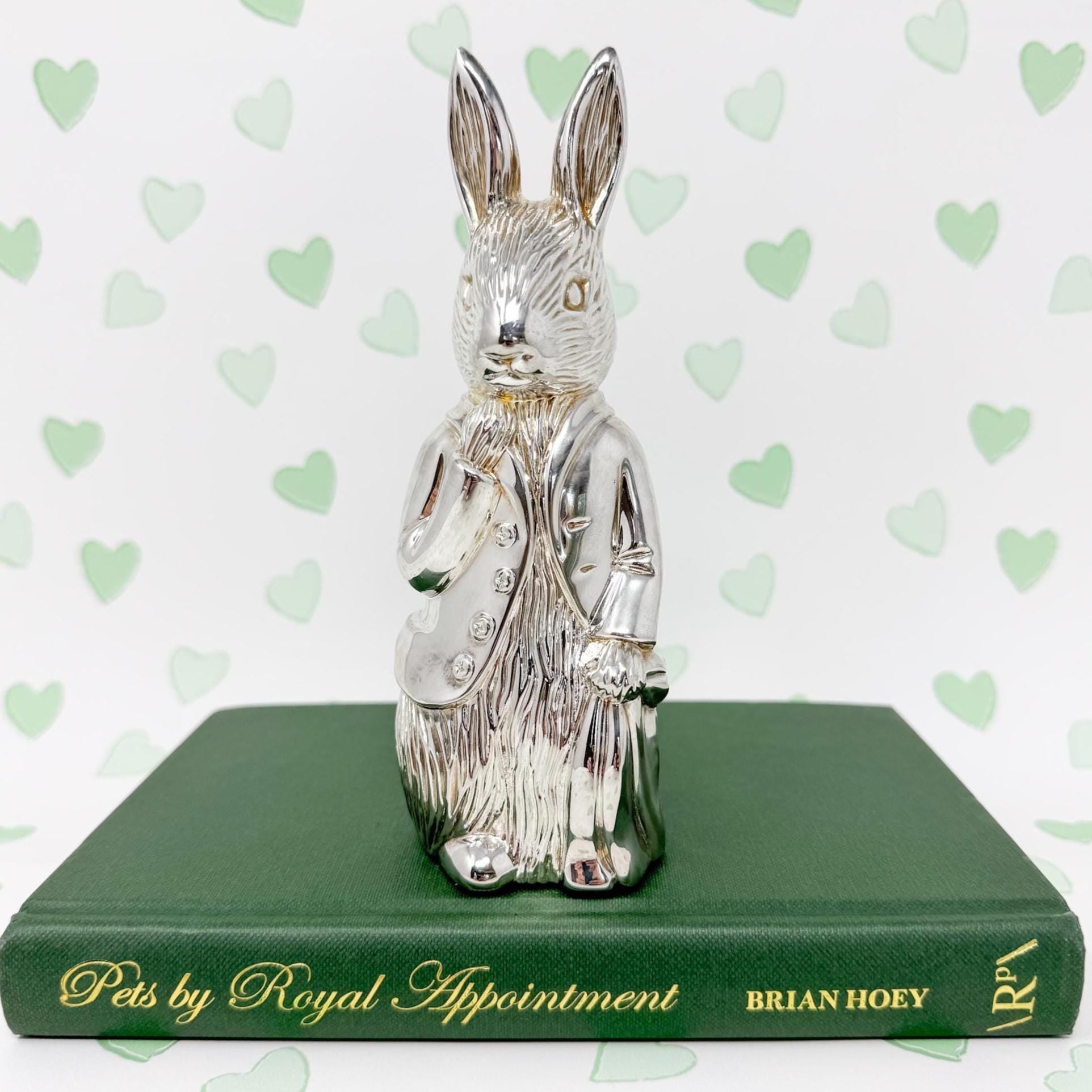 Vintage Godinger Peter Rabbit Silver Piggy Bank