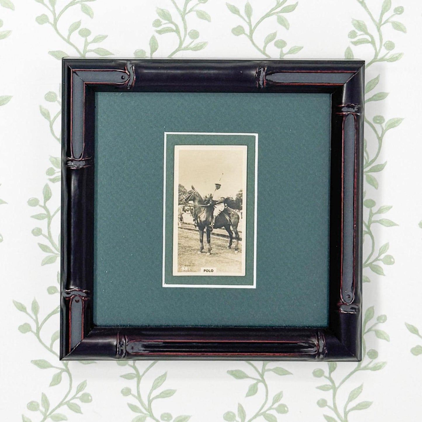 Framed Vintage Cigarette Card, Polo