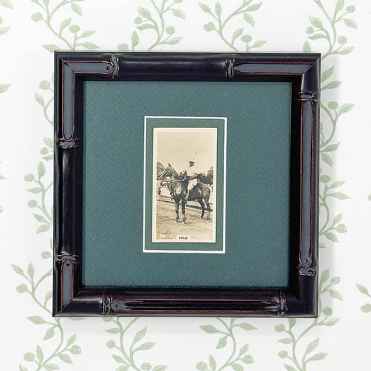 Framed Vintage Cigarette Card, Polo