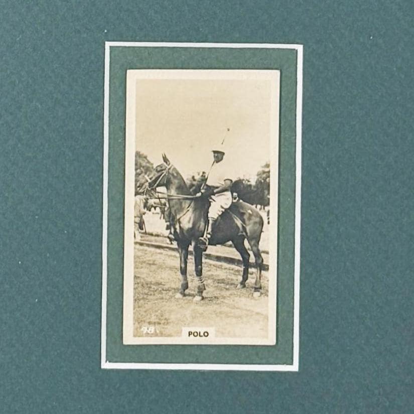 Framed Vintage Cigarette Card, Polo