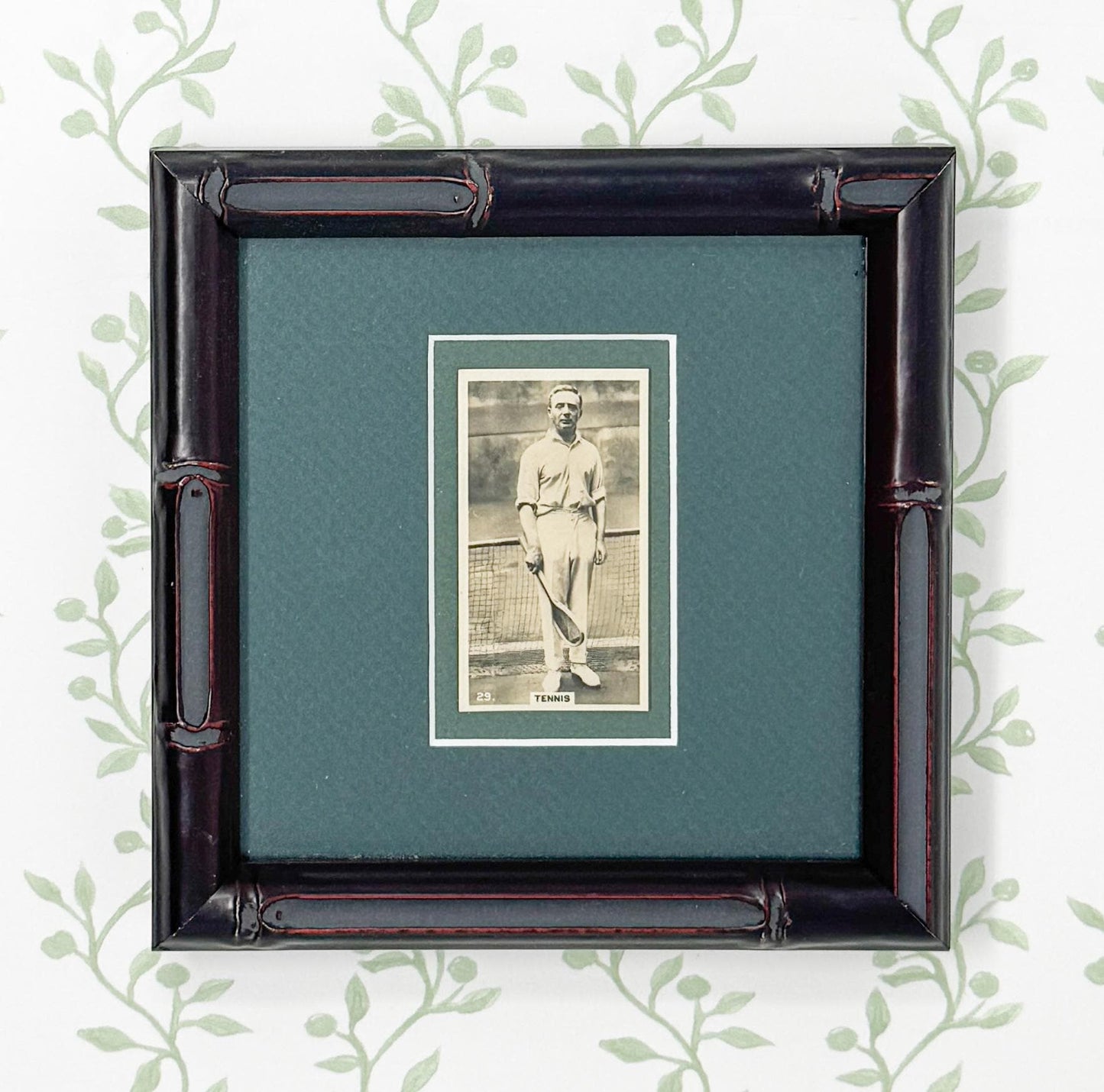 Framed Vintage Cigarette Card, Tennis