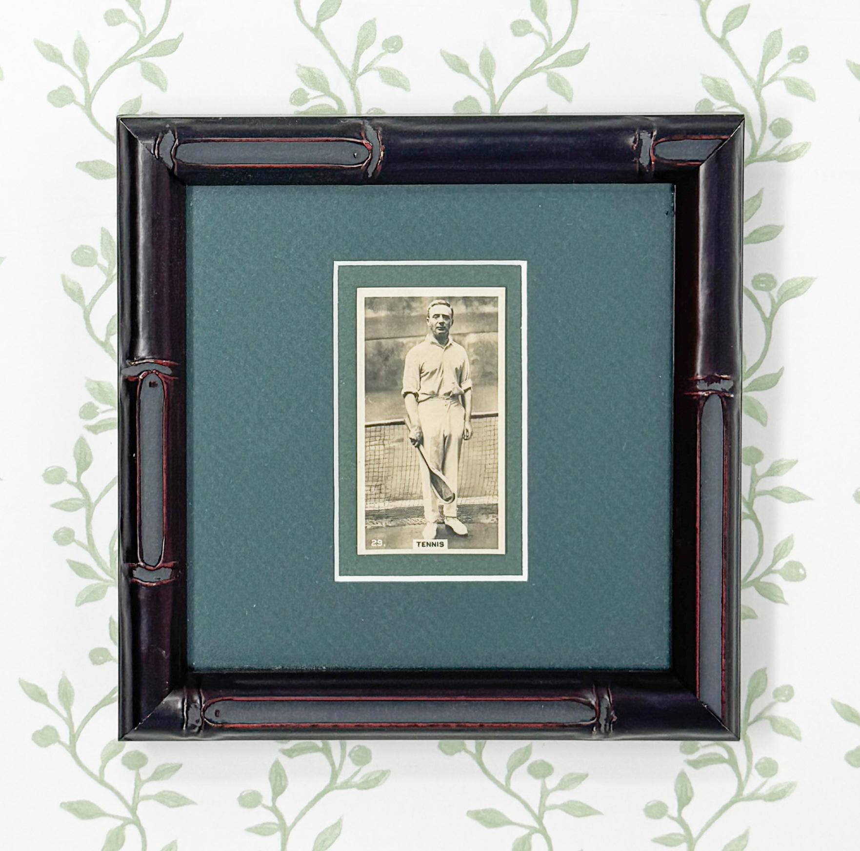 Framed Vintage Cigarette Card, Tennis