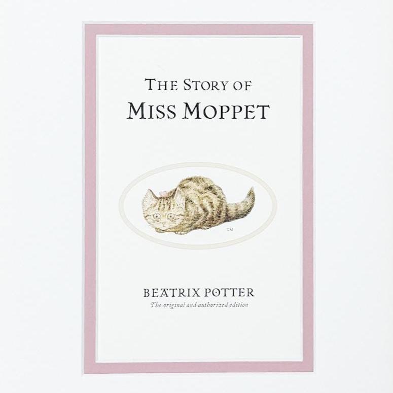 Framed Vintage Beatrix Potter Postcard, The Story of Miss Moppet