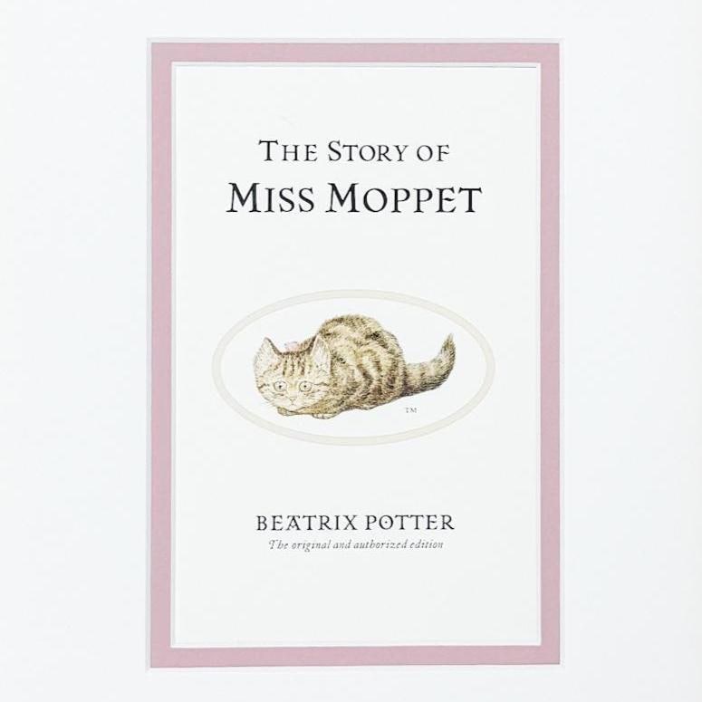 Framed Vintage Beatrix Potter Postcard, The Story of Miss Moppet