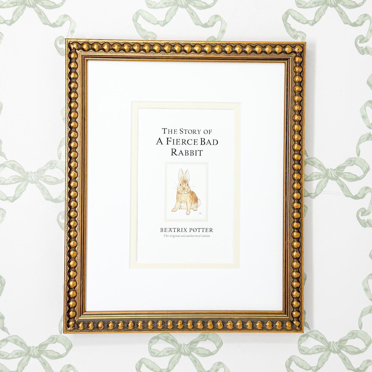 Framed Vintage Beatrix Potter Postcard, A Fierce Bad Rabbit