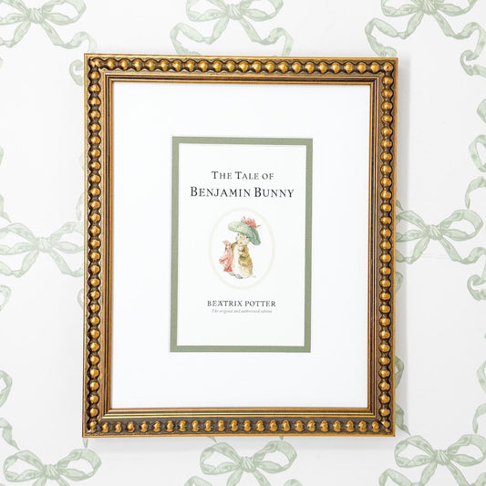 Framed Vintage Beatrix Potter Postcard, The Tale of Benjamin Bunny