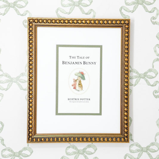 Framed Vintage Beatrix Potter Postcard, The Tale of Benjamin Bunny