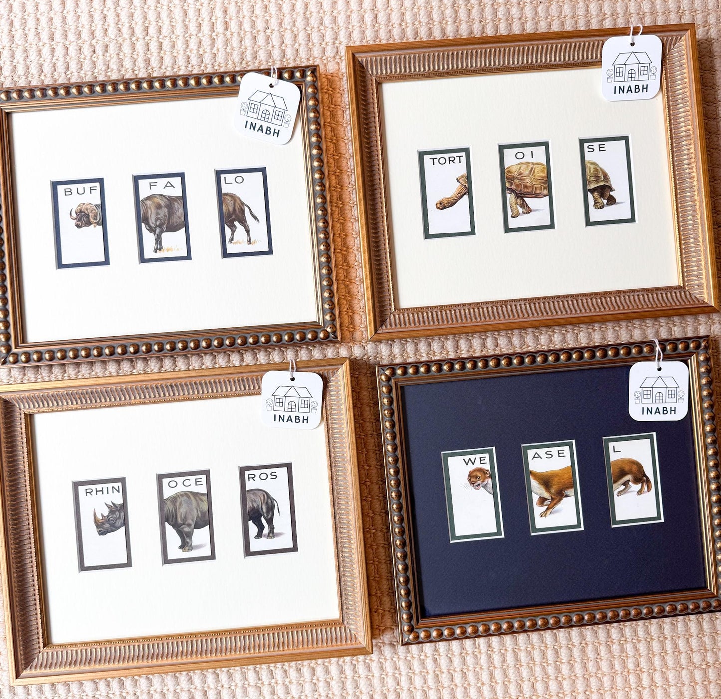 Framed Vintage Animalloys Cigarette Card c. 1934, Buffalo