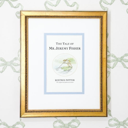 Framed Vintage Beatrix Potter Postcard, The Tale of Mr. Jeremy Fisher