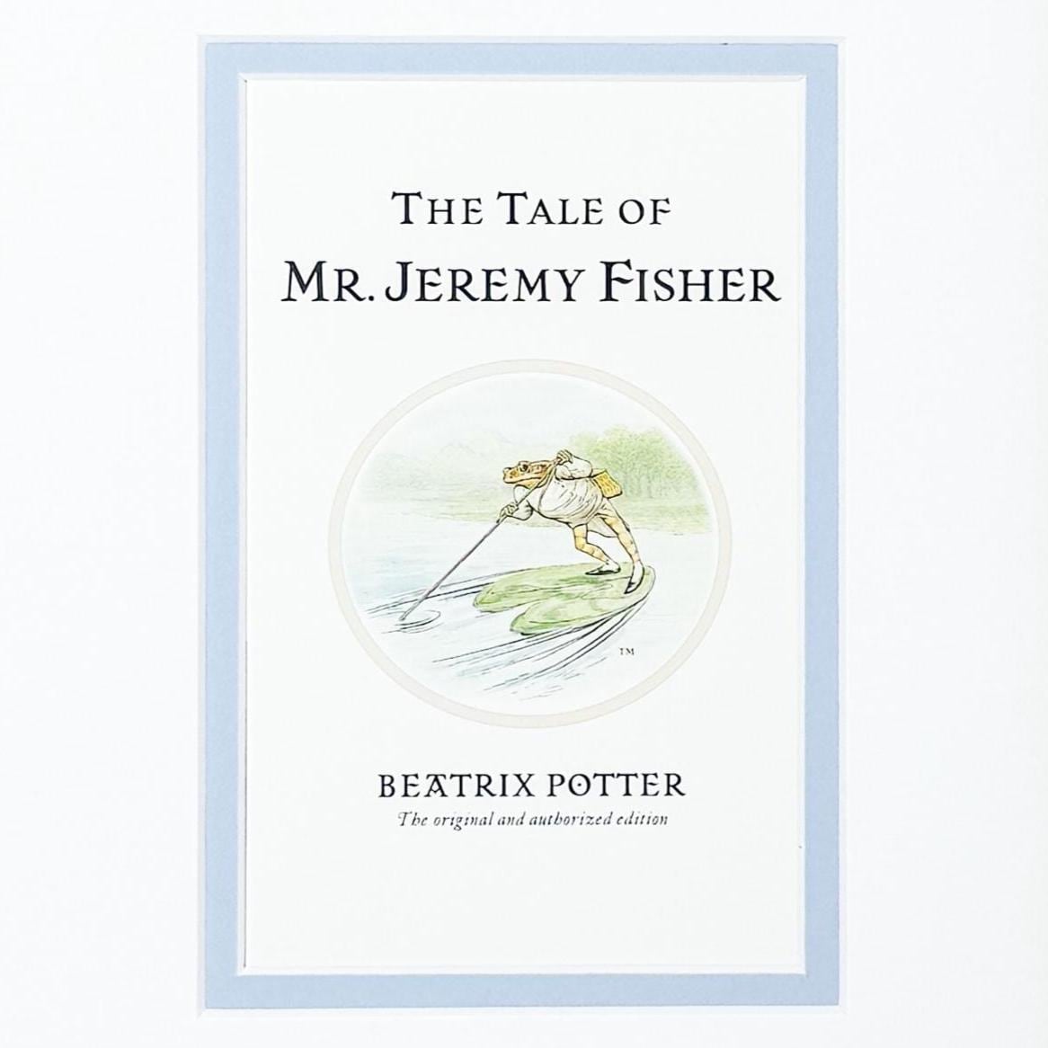 Framed Vintage Beatrix Potter Postcard, The Tale of Mr. Jeremy Fisher