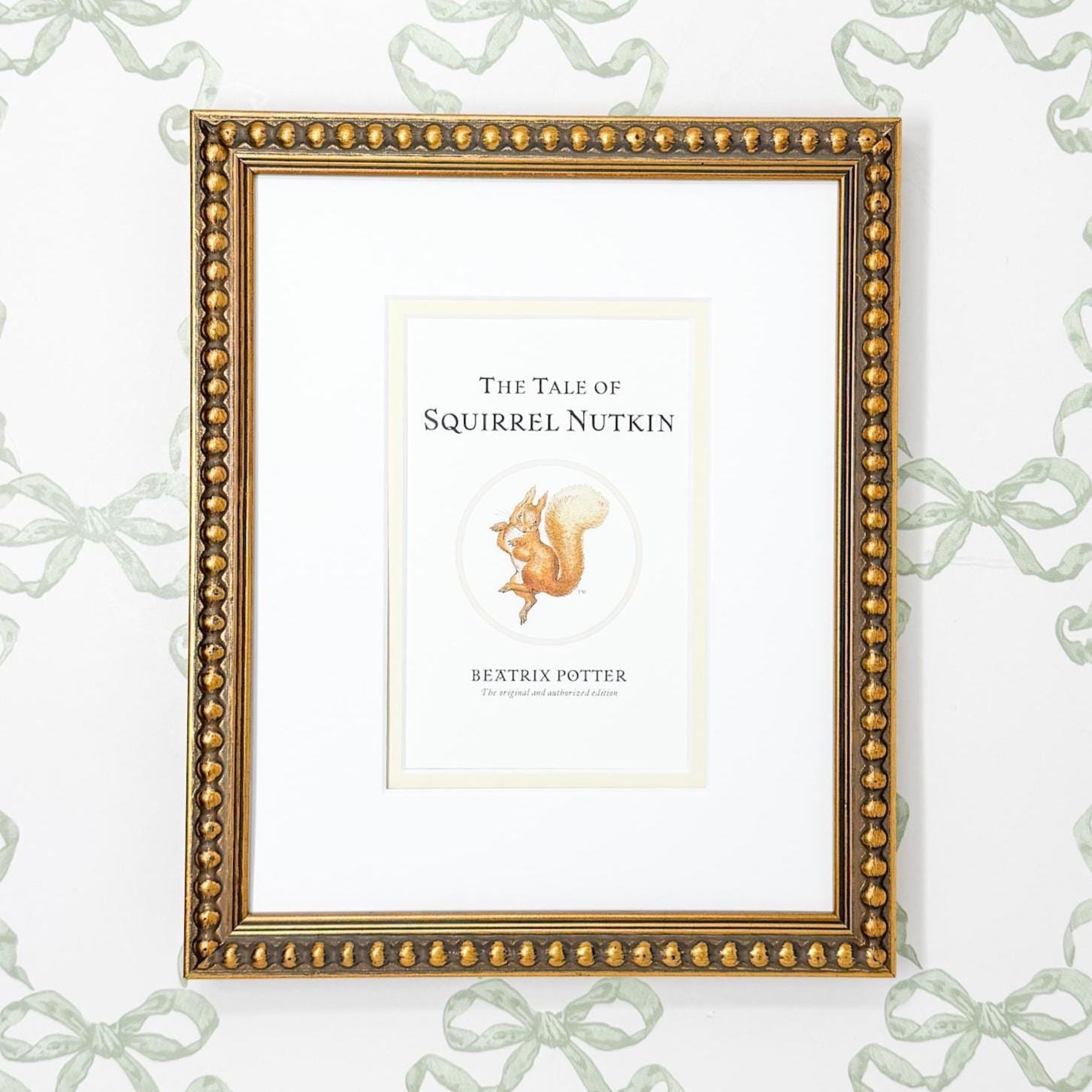 Framed Vintage Beatrix Potter Postcard, The Tale of Squirrel Nutkin
