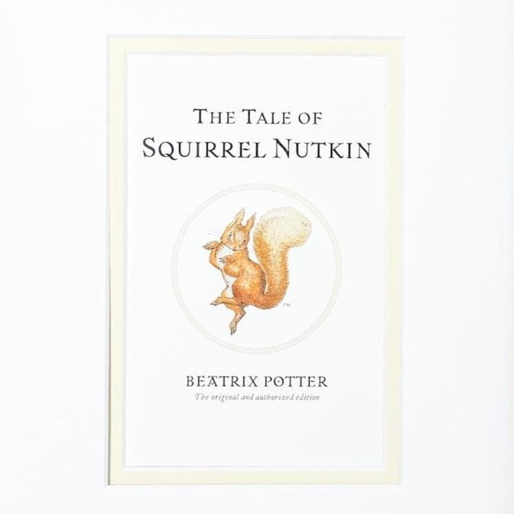 Framed Vintage Beatrix Potter Postcard, The Tale of Squirrel Nutkin