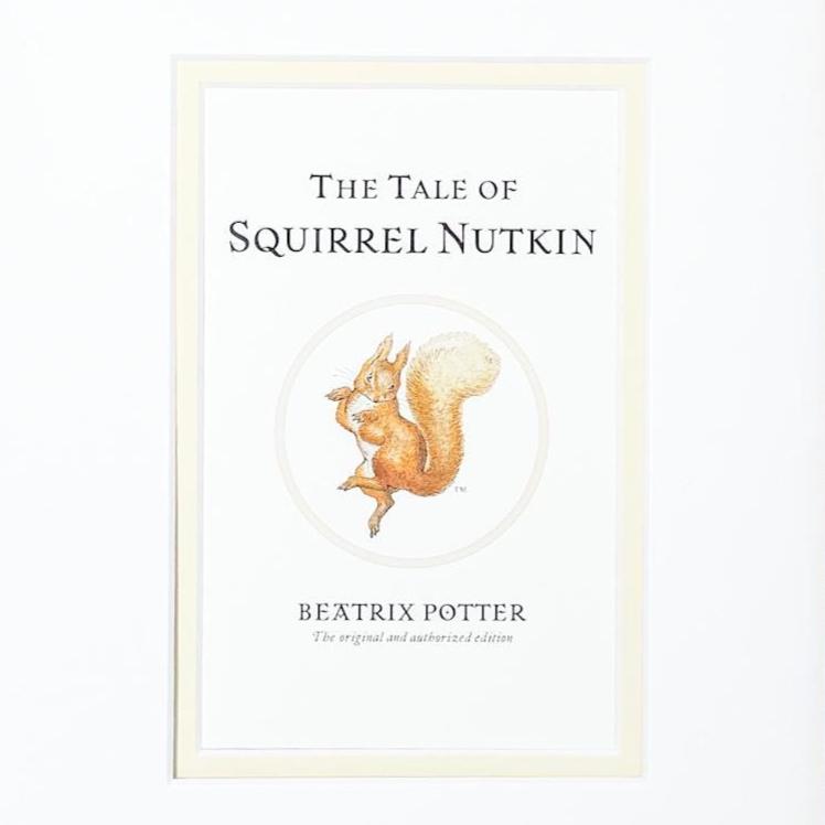 Framed Vintage Beatrix Potter Postcard, The Tale of Squirrel Nutkin