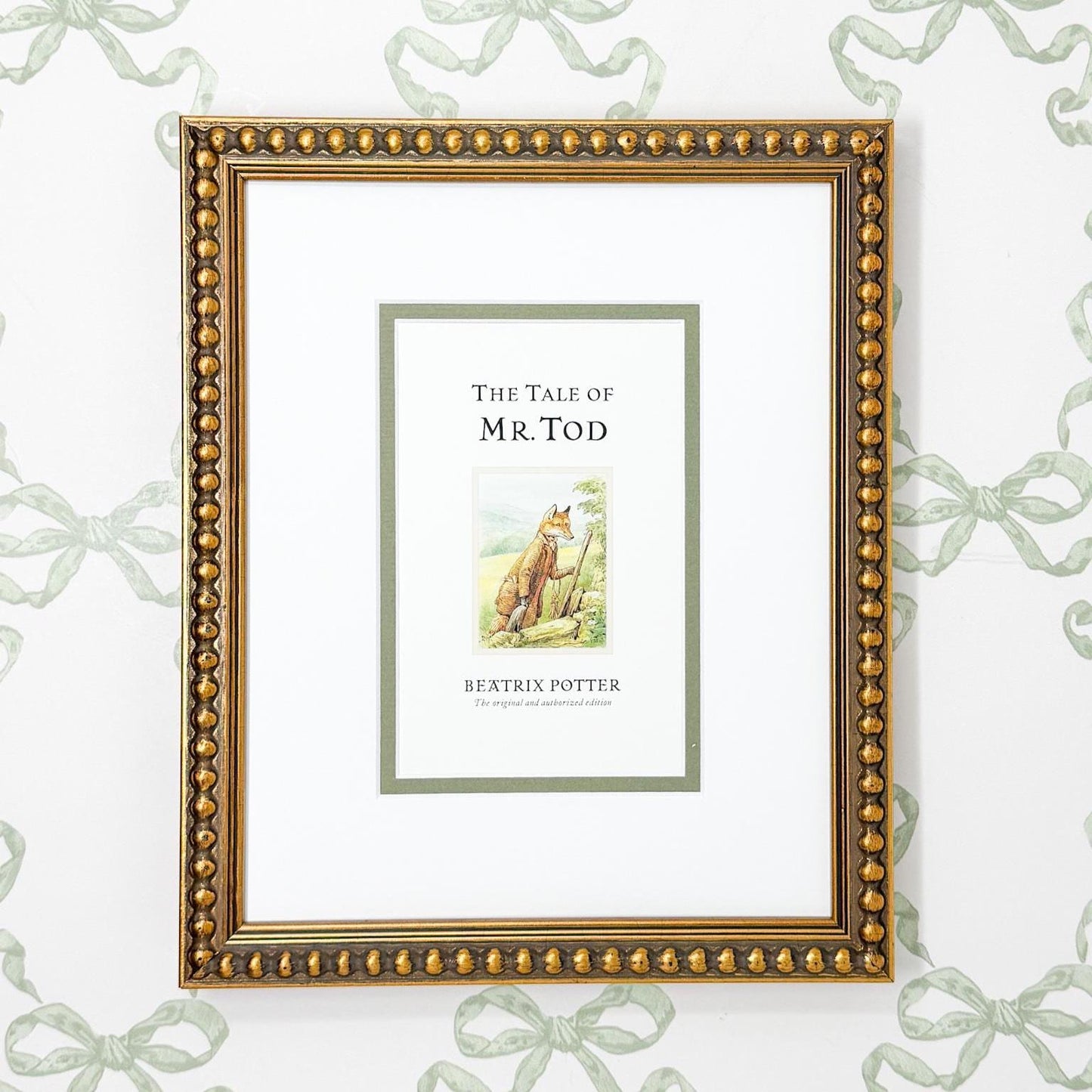 Framed Vintage Beatrix Potter Postcard, The Tale of Mr. Tod