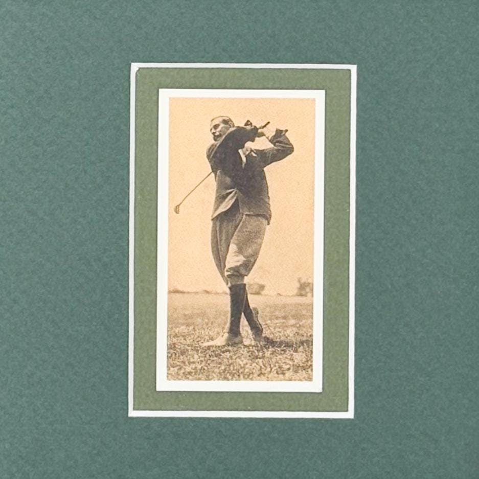 Framed Vintage Golf Cigarette Card, c. 1988