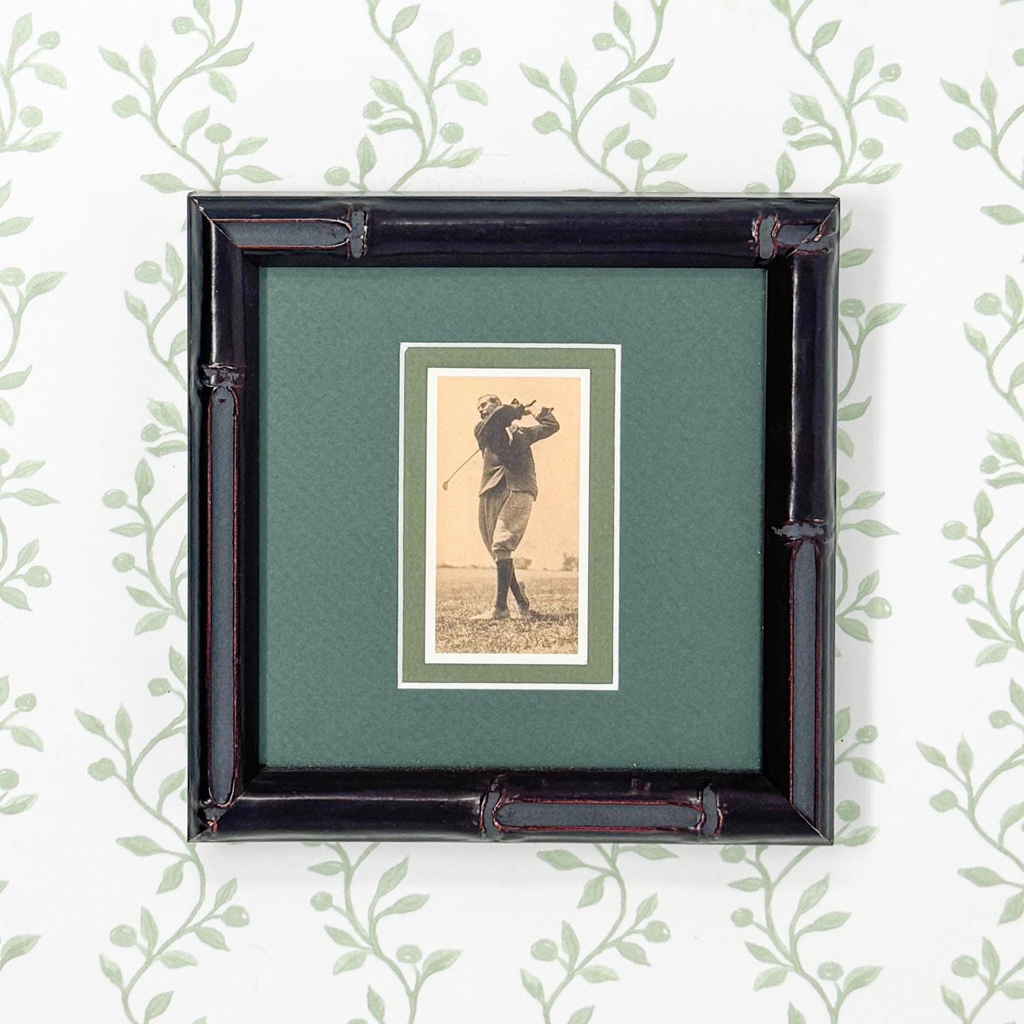 Framed Vintage Golf Cigarette Card, c. 1988