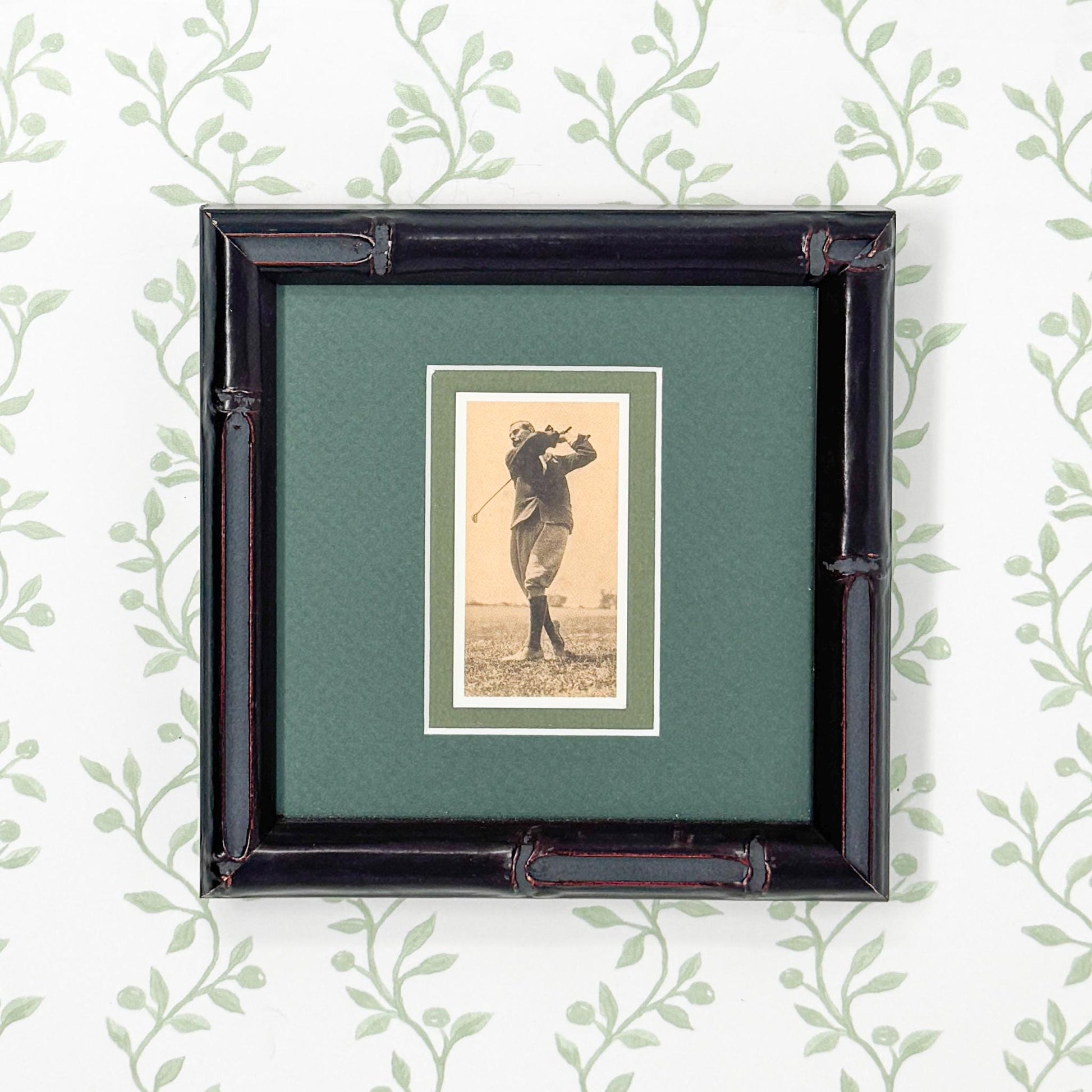 Framed Vintage Golf Cigarette Card, c. 1988